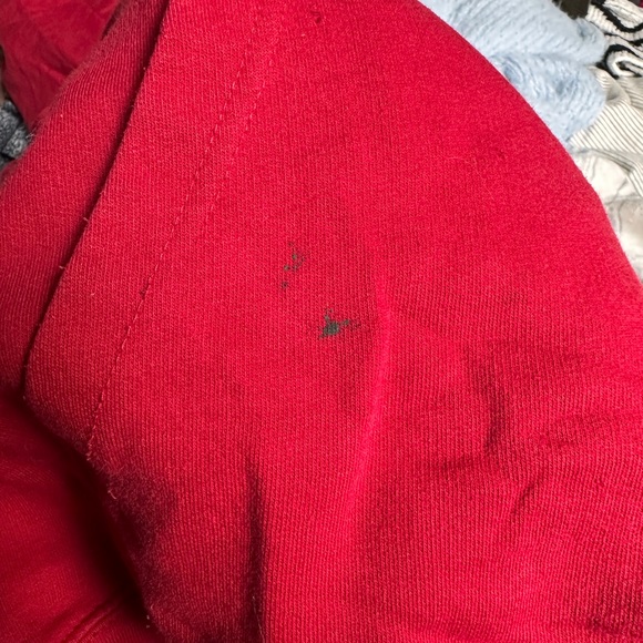 vintage bright red wisconsin sports college sweater hoodie oversized size large - Picture 9 of 10